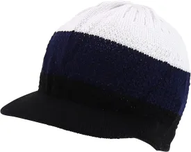 100% Cotton Rasta Knit Beanie Visor
