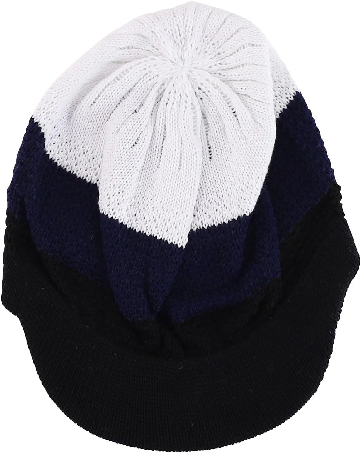 100% Cotton Rasta Knit Beanie Visor