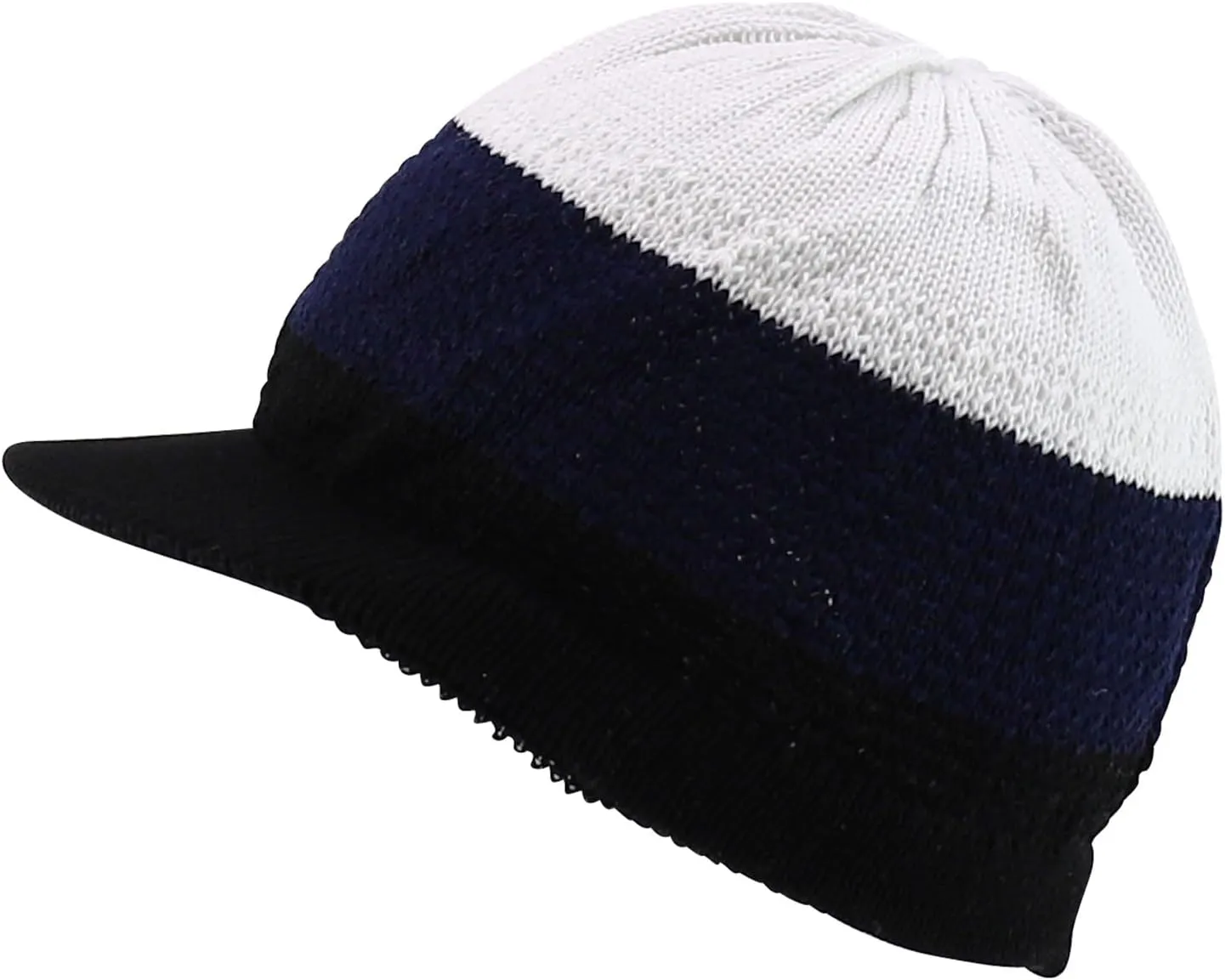 100% Cotton Rasta Knit Beanie Visor