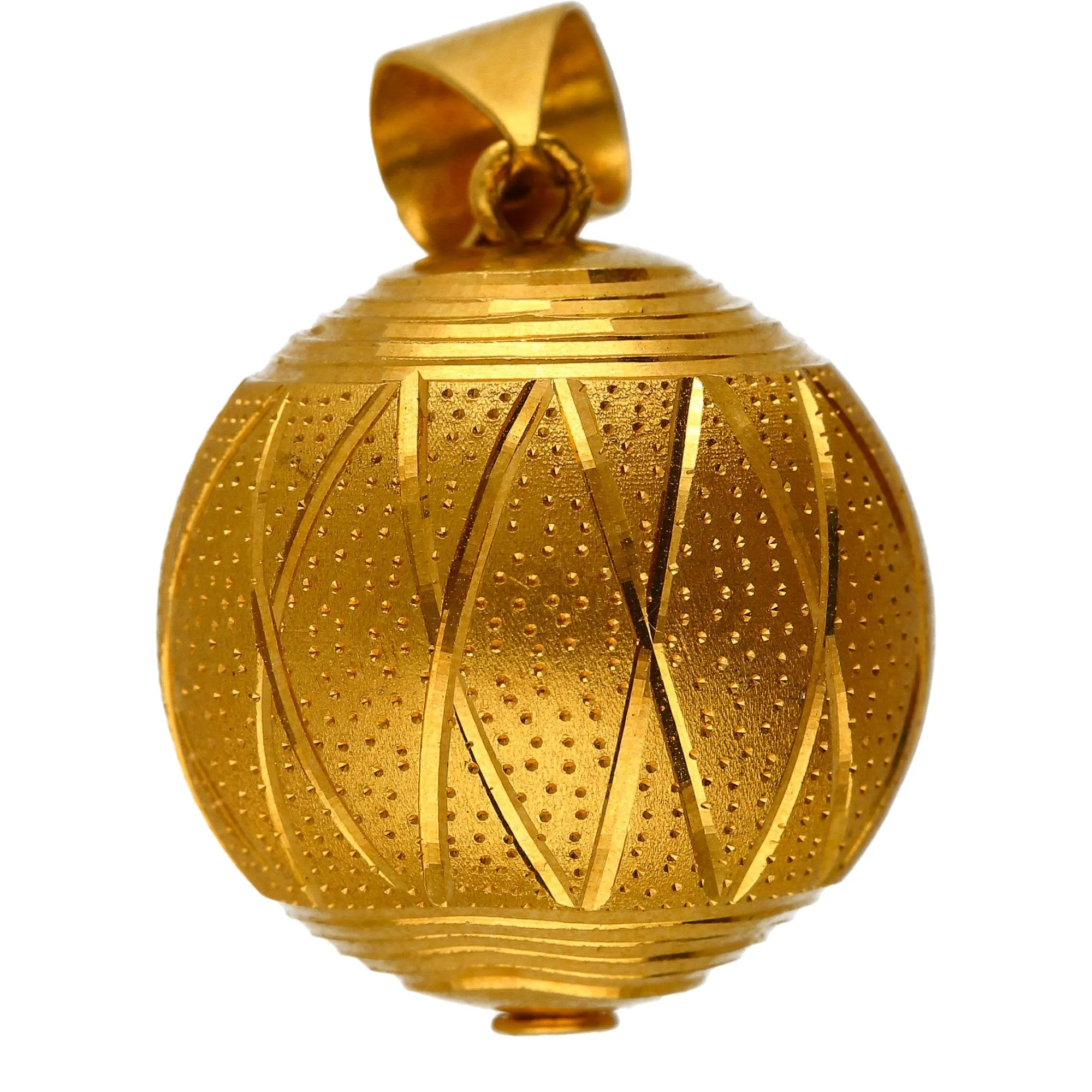 22K Gold Artisan Sphere Pendant