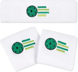 3pcs Pickleball Sweatband Set, Pickleball Men Women Accessories Headband Wristband, Sport Head and Wrist Sweat Band for Pickleball Equipment Golf Tennis Great Gift