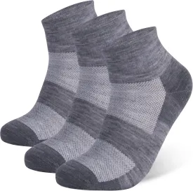 90% Merino Wool Socks for Men Athletic Ankle Socks for Women with Arch Support Breathable Soft Wool Ankle,3 Pairs