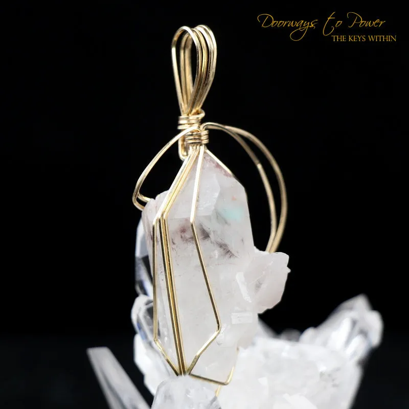 Ajoite Crystal Pendant 14k Ultra Rare "RESERVED"