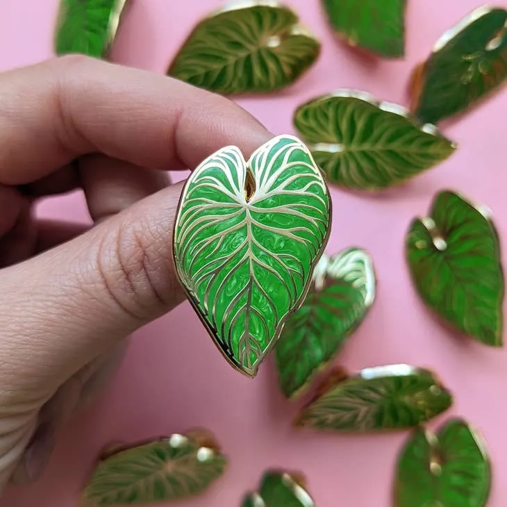 Anthurium Leaf Enamel Pin