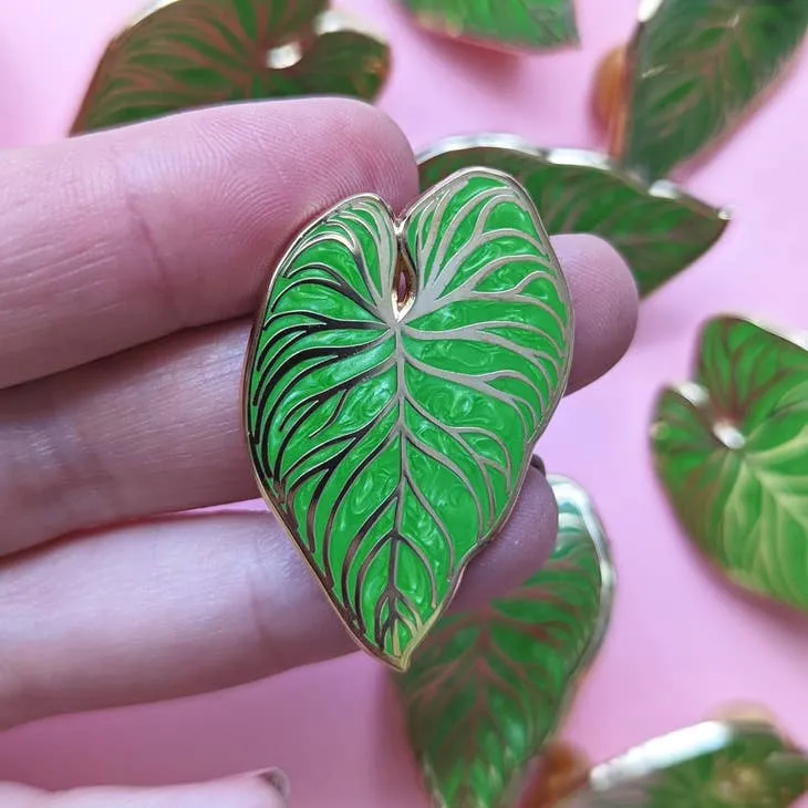 Anthurium Leaf Enamel Pin