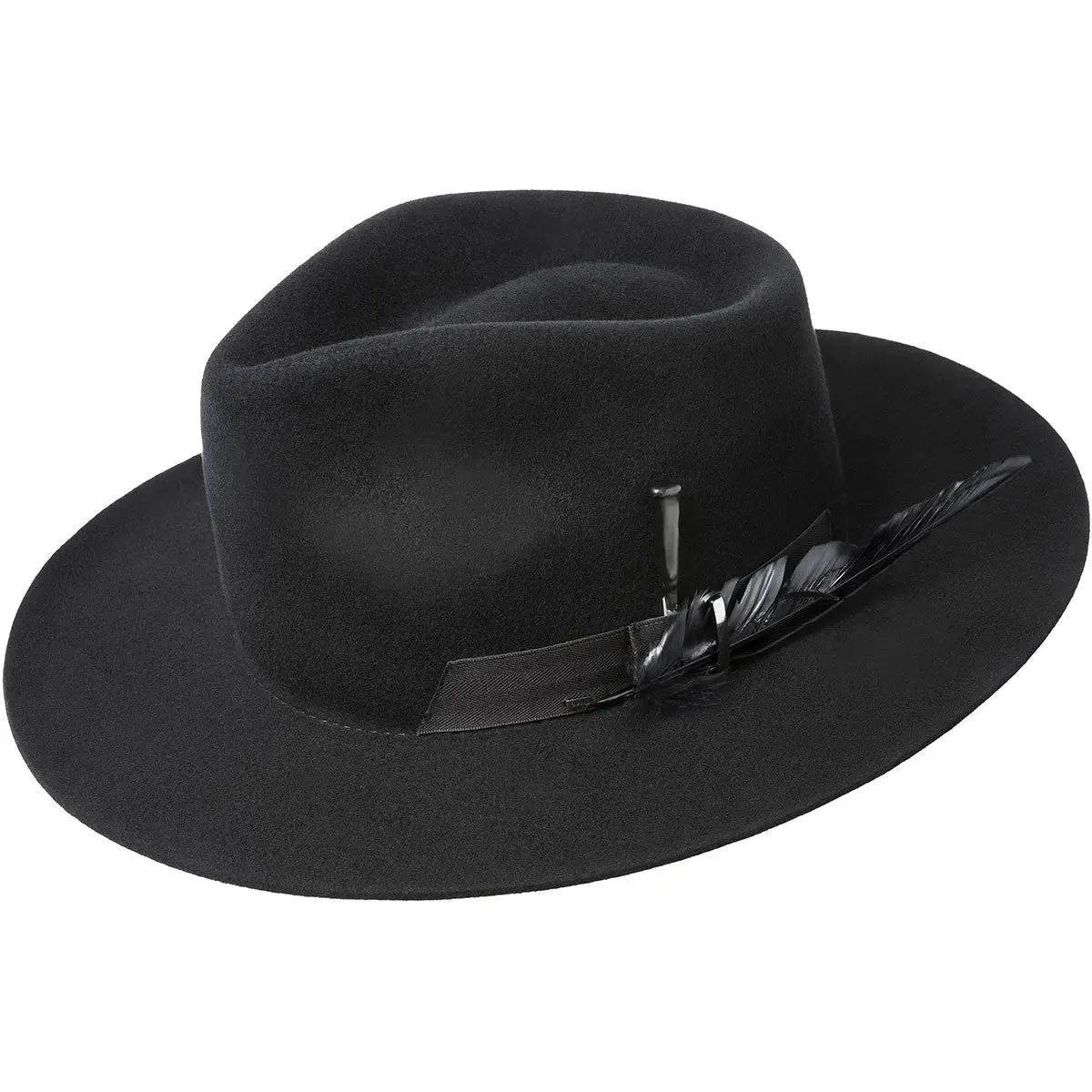 Bailey Barksdale Polished Elite Finish Wool Wide Brim Fedora