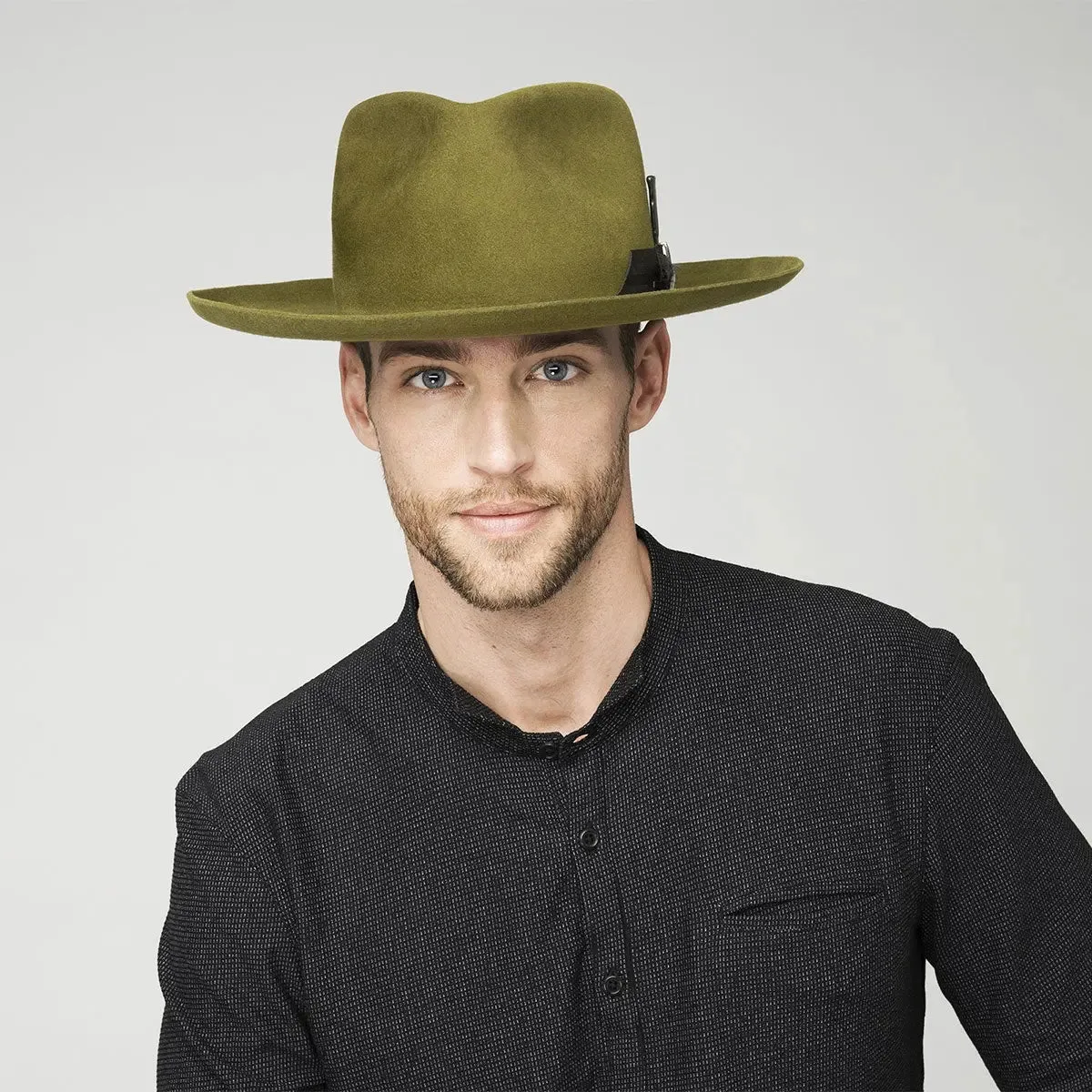 Bailey Barksdale Polished Elite Finish Wool Wide Brim Fedora
