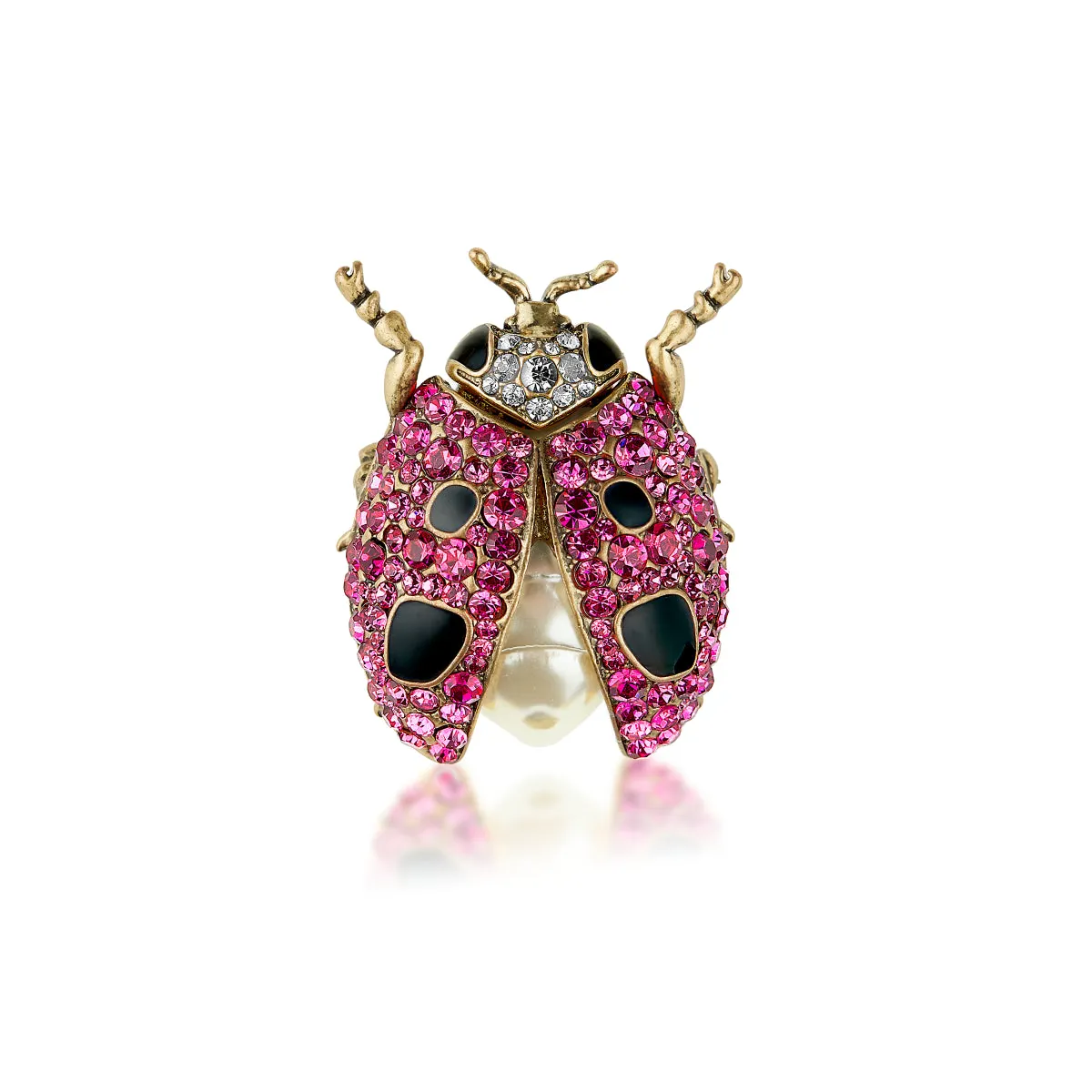 Bejewelled Ladybird Brooch