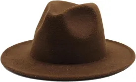 Big Brim Hats for Women British Style Vintage Church Hats Lady Flat Brim Jazz Cap Autumn Winter Womens Felt Hat