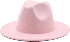 Big Brim Hats for Women British Style Vintage Church Hats Lady Flat Brim Jazz Cap Autumn Winter Womens Felt Hat