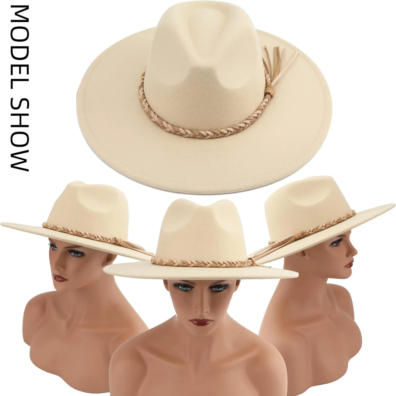 Big Wide Brim Women Fedora Hat