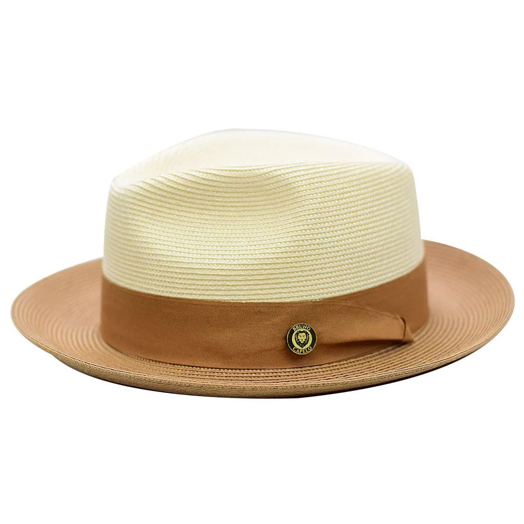 Bruno Capelo Salvatore Pinch Front Straw Fedora