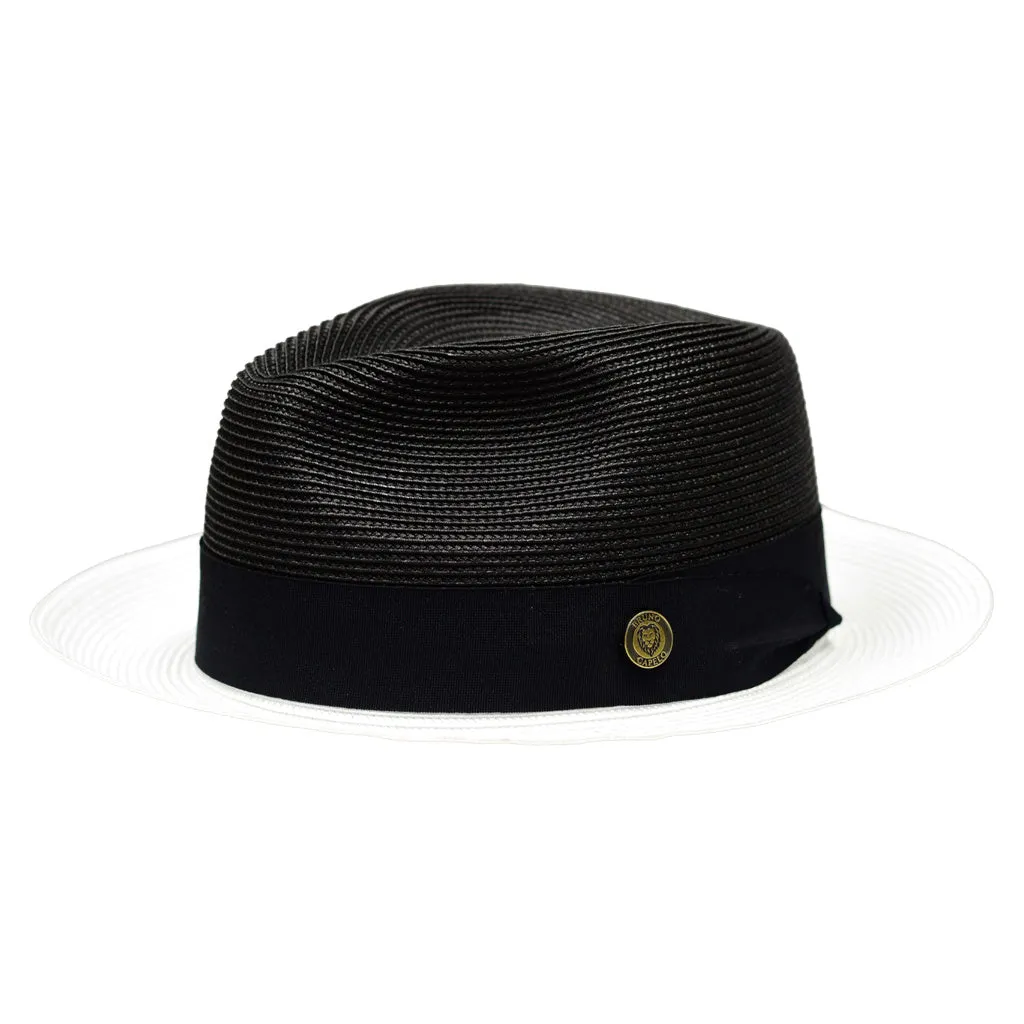 Bruno Capelo Salvatore Pinch Front Straw Fedora