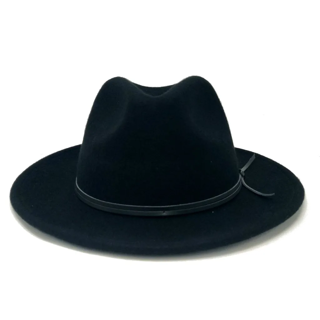Bruno Capelo Tarik Flat Brim Wool Fedora