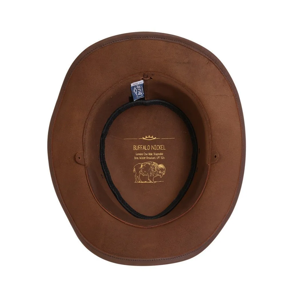 Buffalo Nickel Leather Hat
