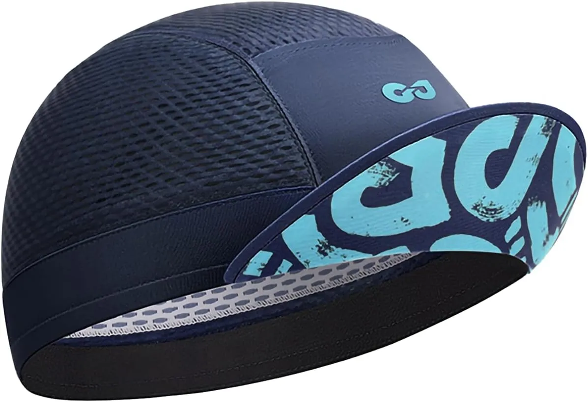 Cycling Cap Cooling Cycling Hat with Sun Visor Sun Protection Skull Cap for Men Women Under Helmet
