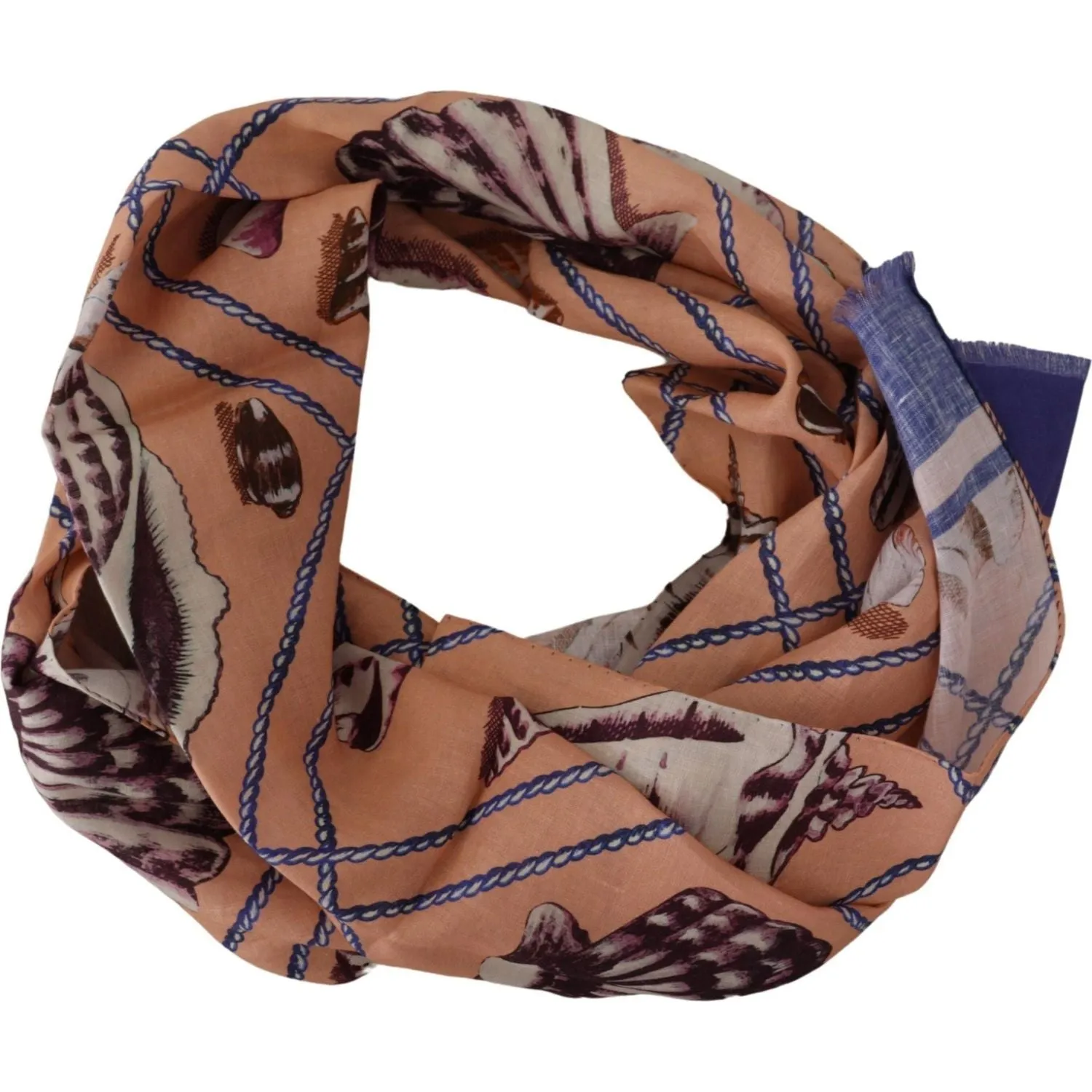 Dolce & Gabbana Multicolor Seashell Linen Scarf for Men