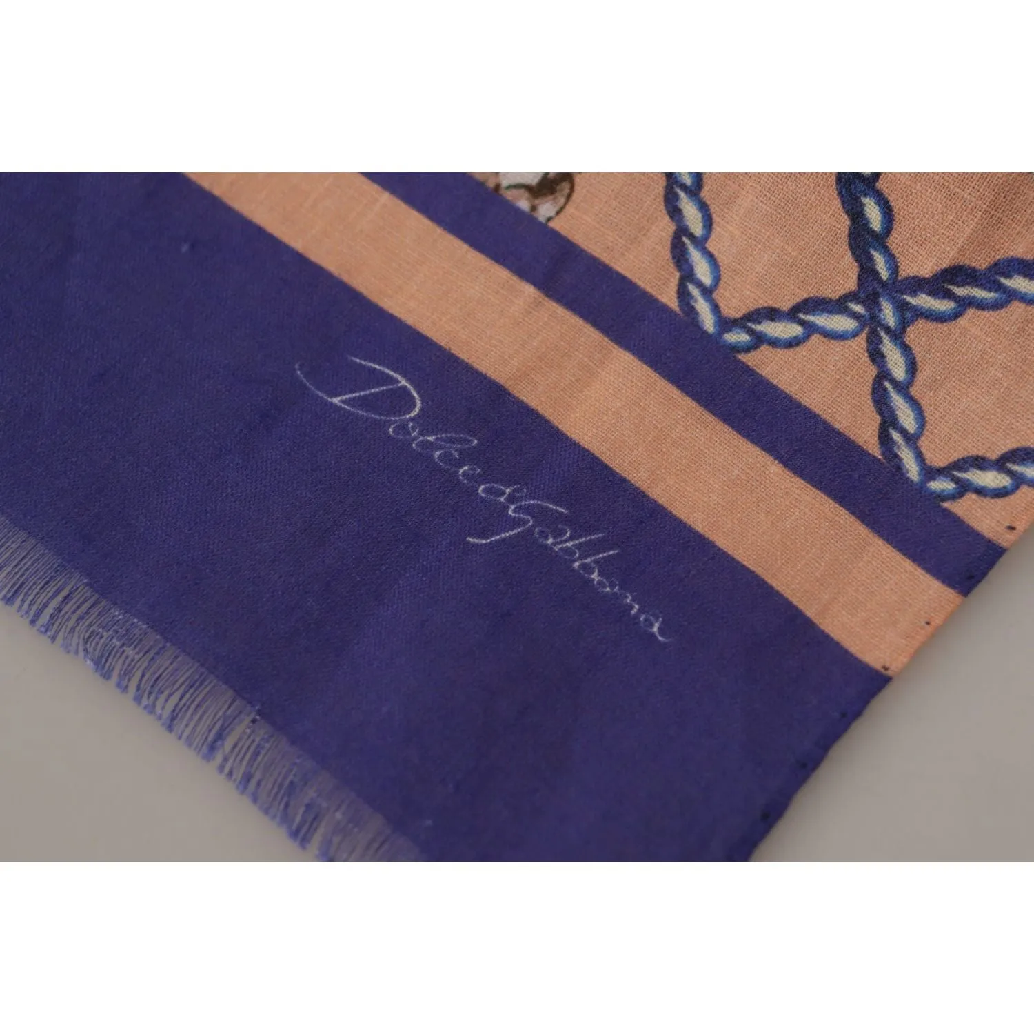 Dolce & Gabbana Multicolor Seashell Linen Scarf for Men
