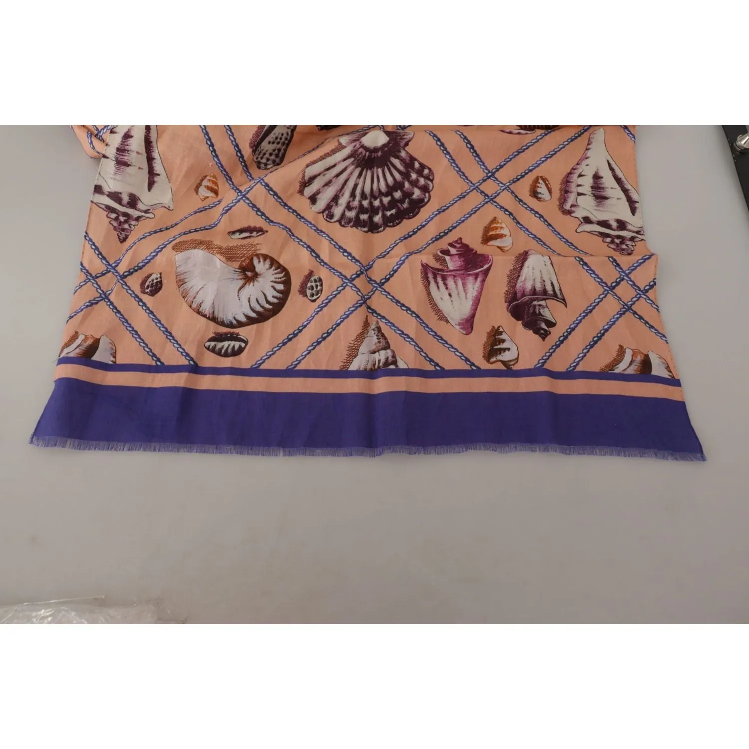 Dolce & Gabbana Multicolor Seashell Linen Scarf for Men