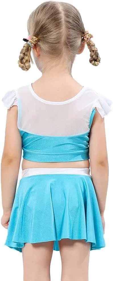 DYMCII Girls Princess Swimwear Two-Piece Tankini Set Bathing Suits Outdoors Beach Surfing Water Park Summer Swimsuits