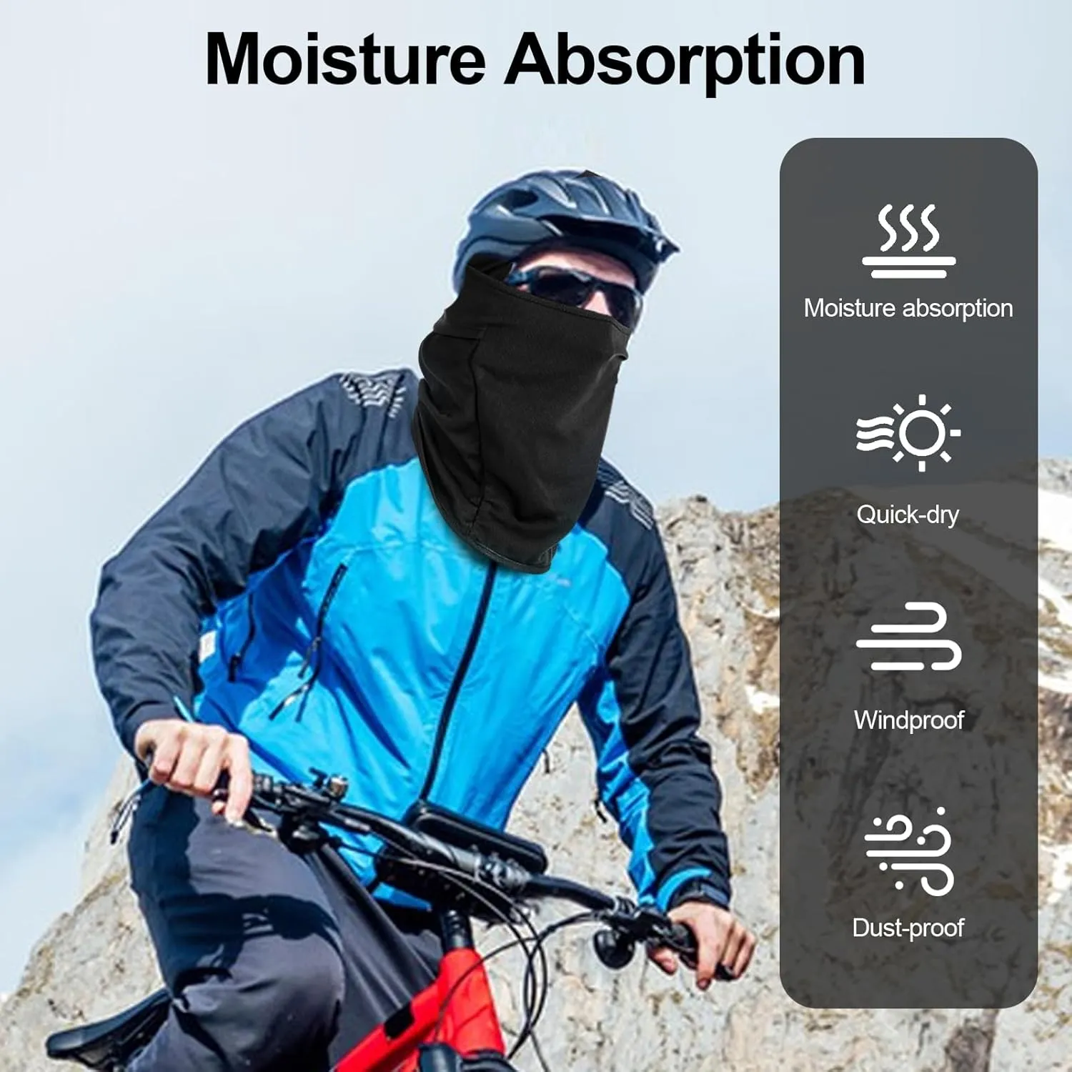 Face Mask Balaclava for Winter and Summer, Sun UV Protection Neck Gaiter, Men Shiesty Mask for Ski Motorcycle Cycling