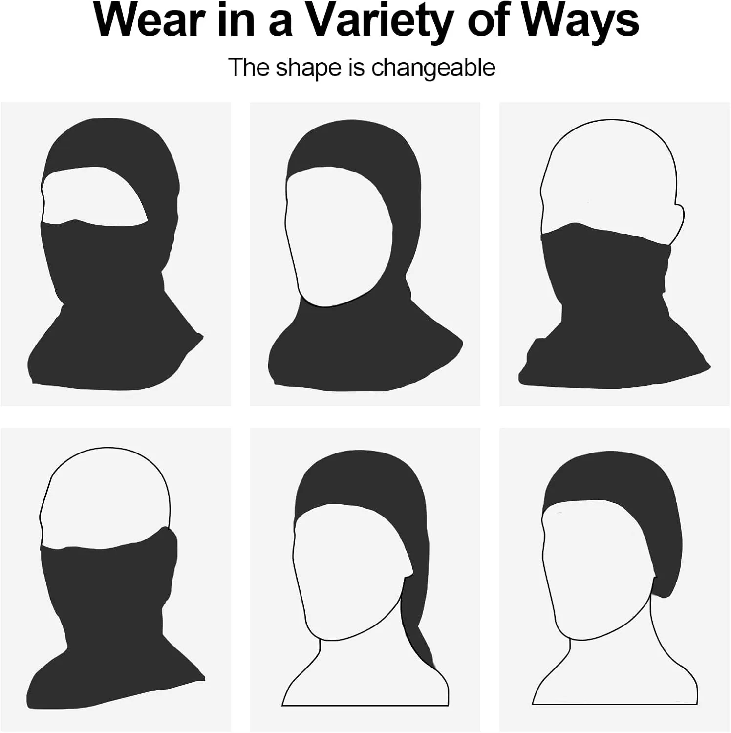 Face Mask Balaclava for Winter and Summer, Sun UV Protection Neck Gaiter, Men Shiesty Mask for Ski Motorcycle Cycling