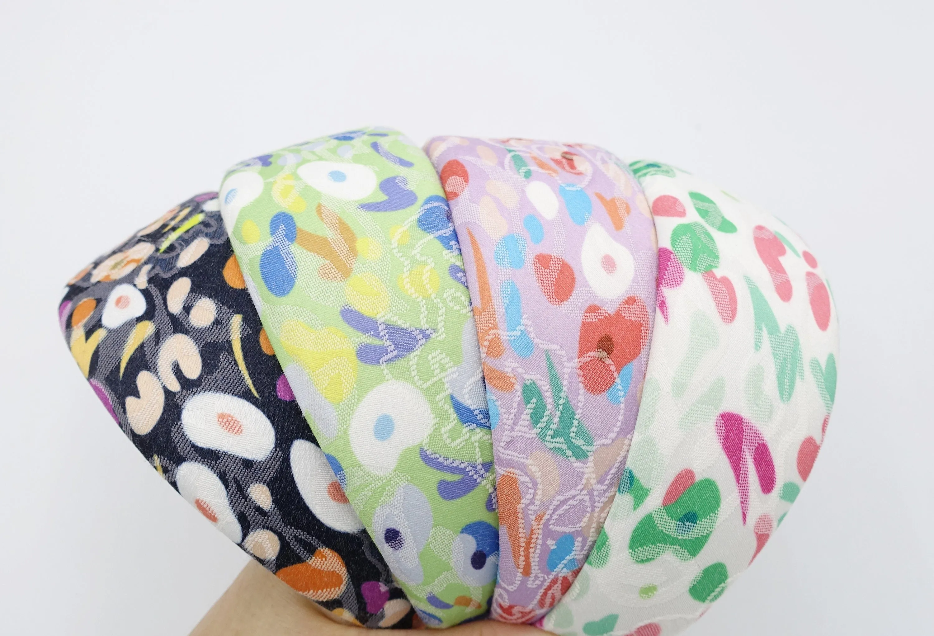 flower abstract print headband padded hairband for women