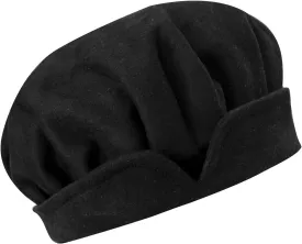 FURPHI Medieval Beret Cap for Men Women Faux Suede Hat Renaissance Festival Costume Accessories