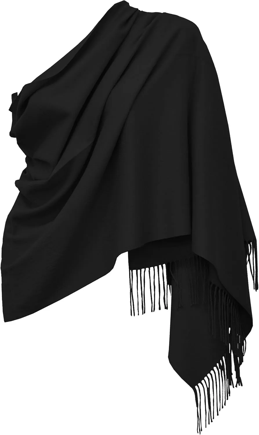Glory Max Unisex Plain Solid Winter Scarf Cashmere Feel Oversized Soft Warm Shawl Wrap 74"x26"