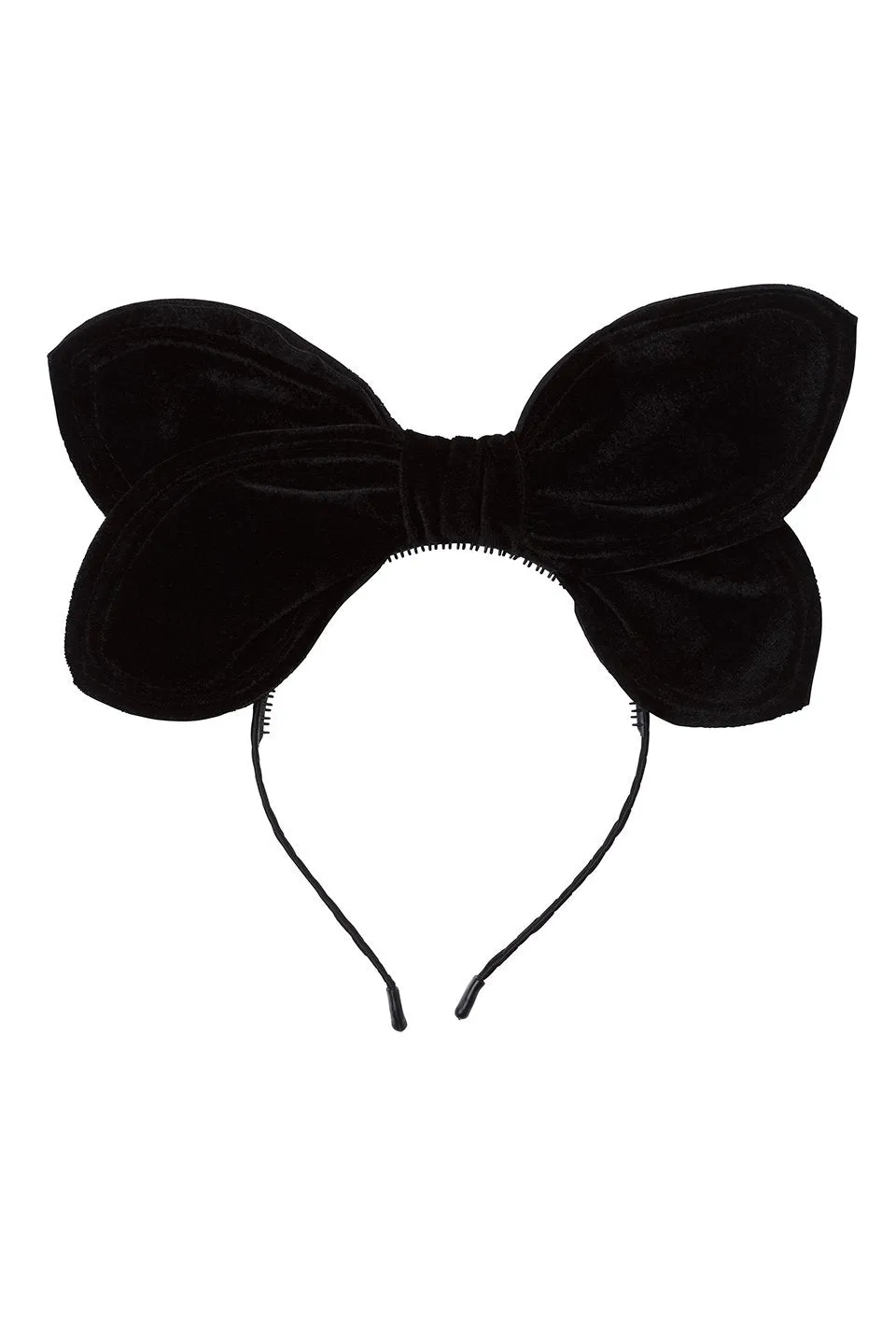 Growing Orchid Velvet Headband - Black