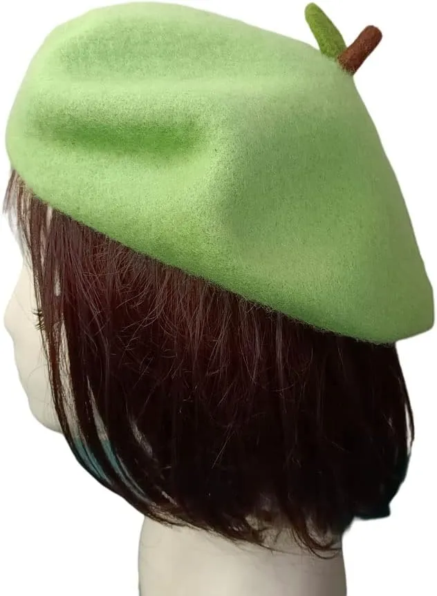 Handmade Wool Beret Hat French Style Needle Felt Flower Beanies Women Winter Autumn Cap