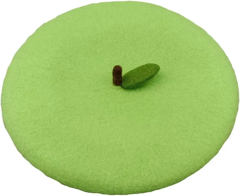 Handmade Wool Beret Hat French Style Needle Felt Flower Beanies Women Winter Autumn Cap