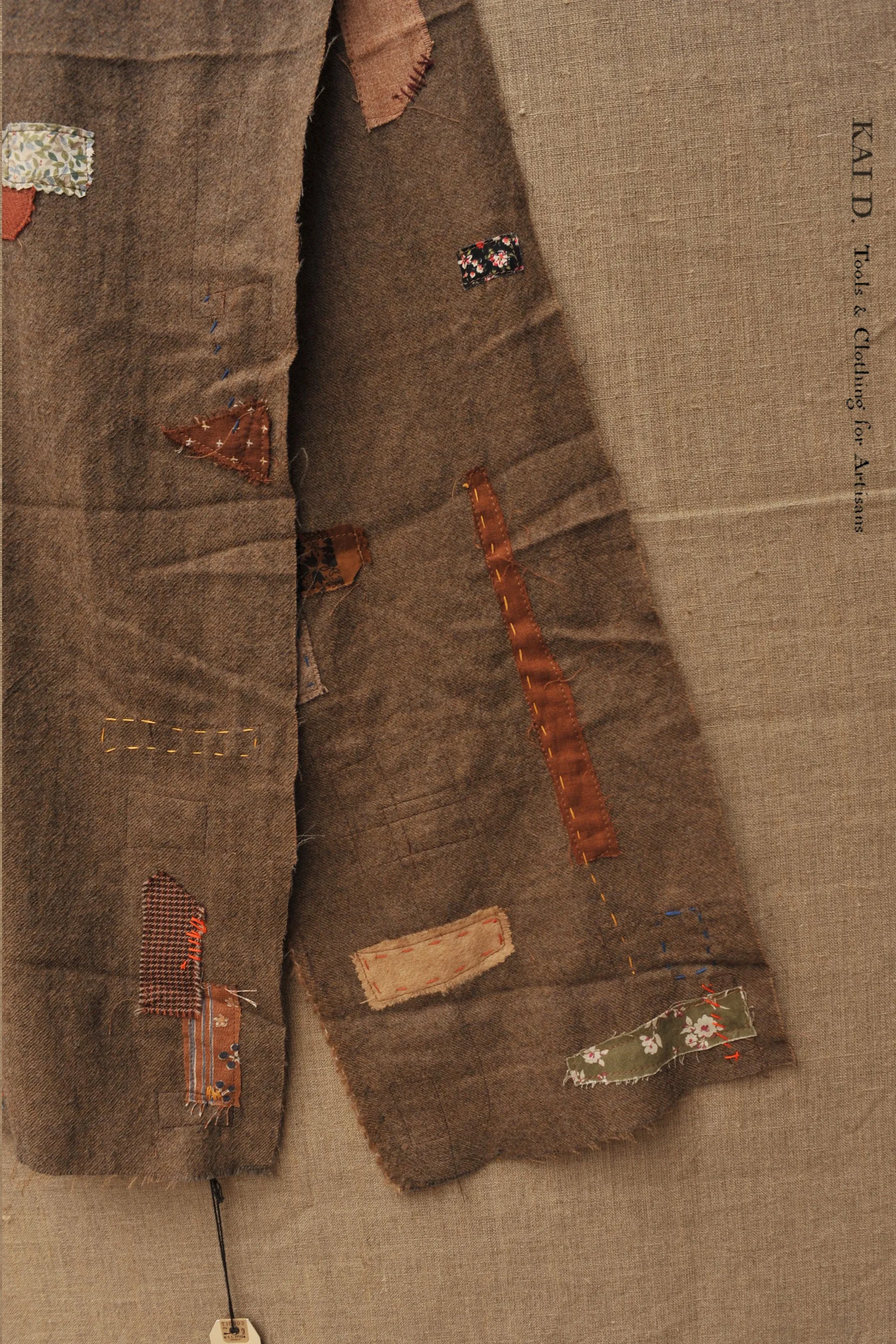 Handmade Wool Boro Scarf - Soft Japanese Wool
