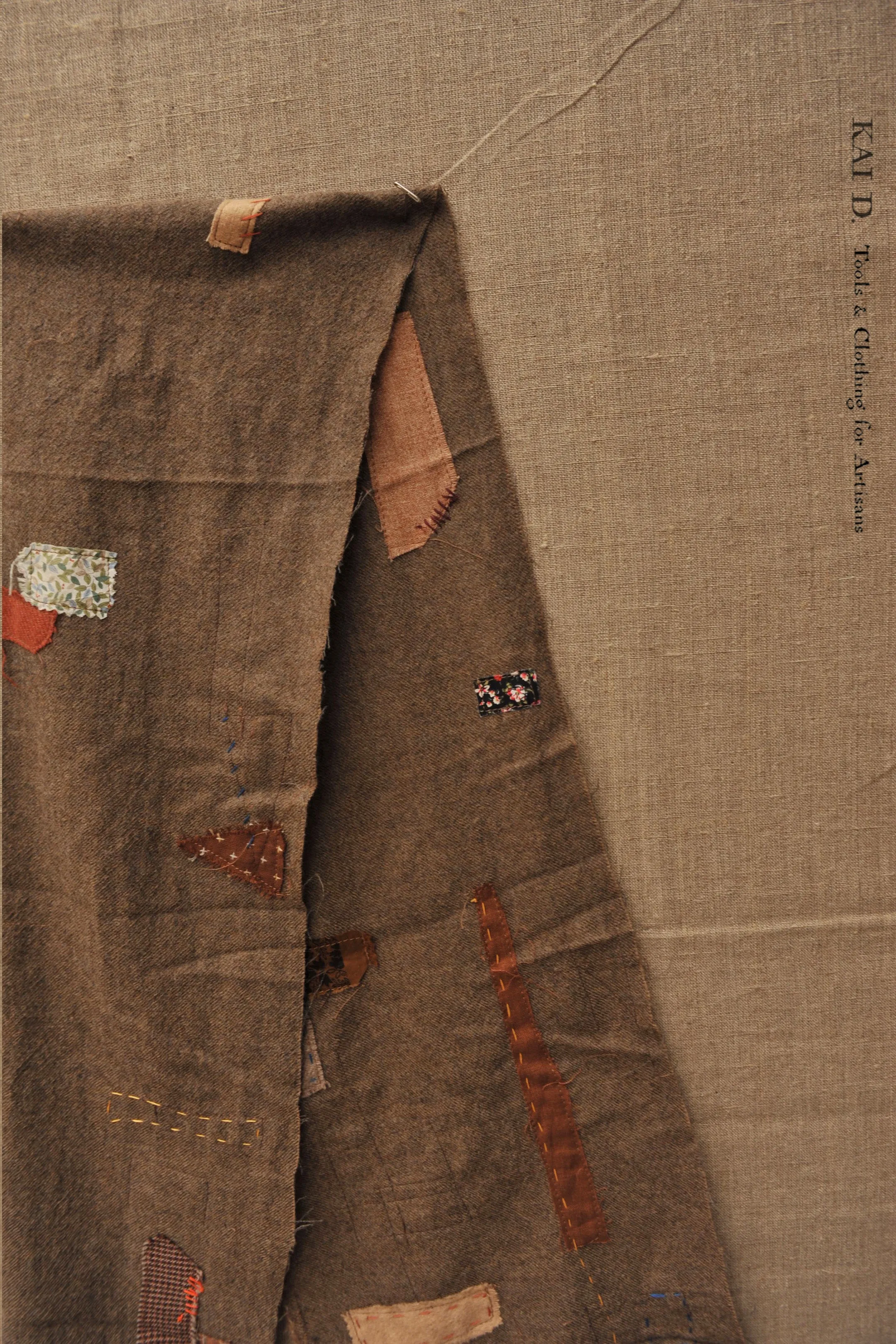Handmade Wool Boro Scarf - Soft Japanese Wool