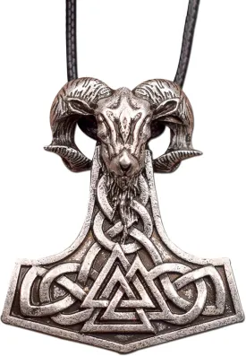 HAQUIL Viking Mjolnir Necklace, Thor Hammer Amulet Pendant, Viking Jewelry Gift for Men
