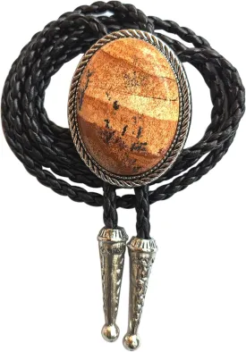 Jade Stone Bola BOLO Tie Wedding Necklace for Men Women Groomsmen Bridegroom - Western Cowboy Necktie
