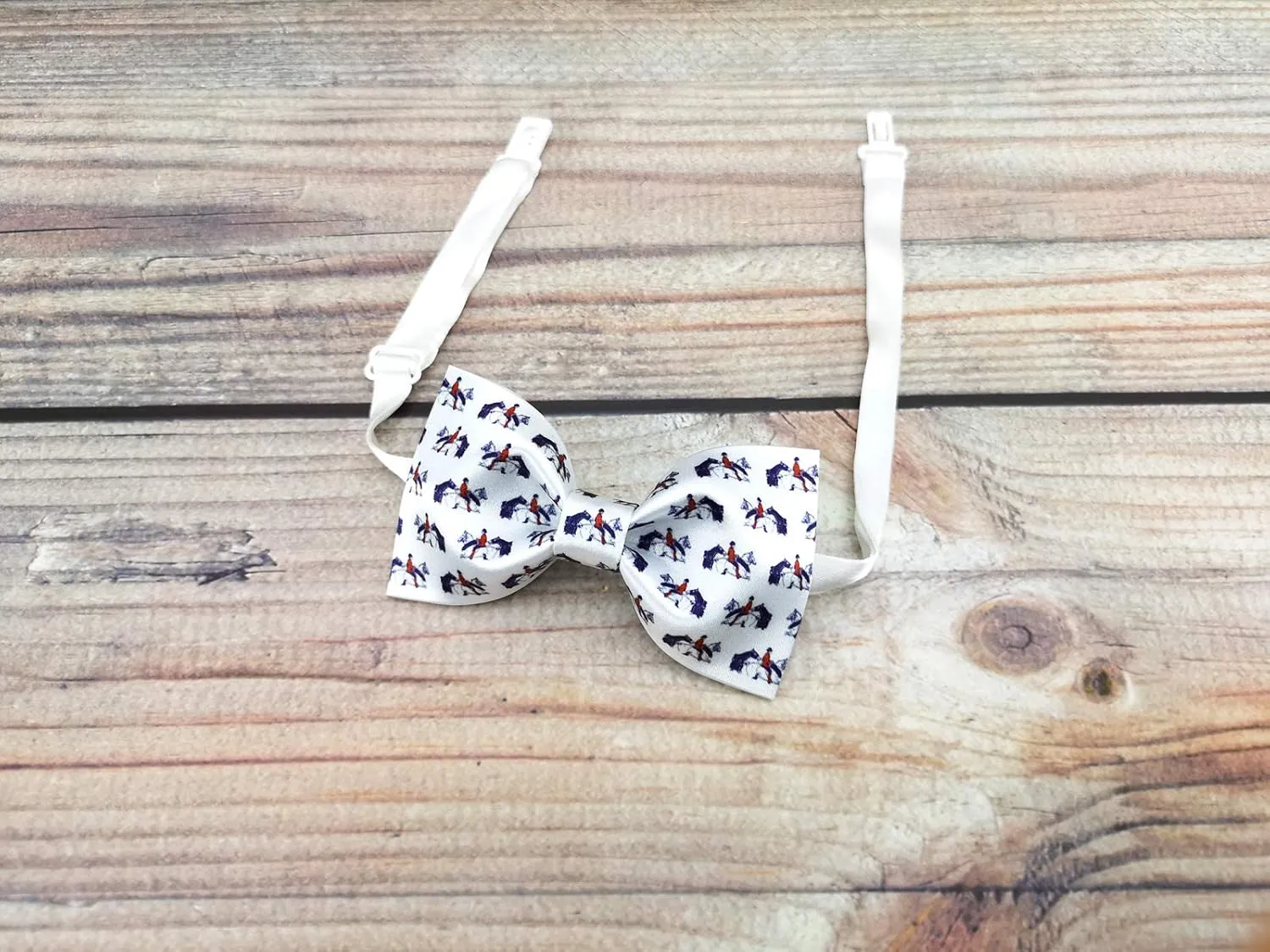 Men's 100% Satin Silk Racehorse Bow Ties Pre-tied Solid Horse Racing Bowtie