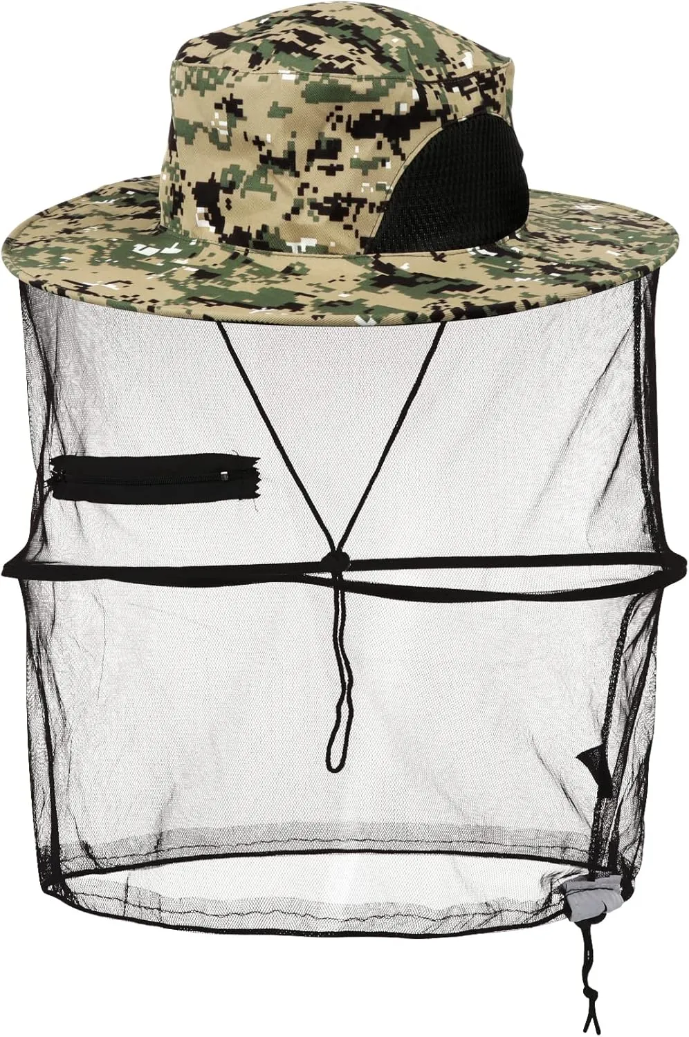 Mosquito Head Net Hat, Sun Hat with Netting, Bee Keeper Hat, Safari Fishing Hats for Outdoor Hiking, Camping, Gardening