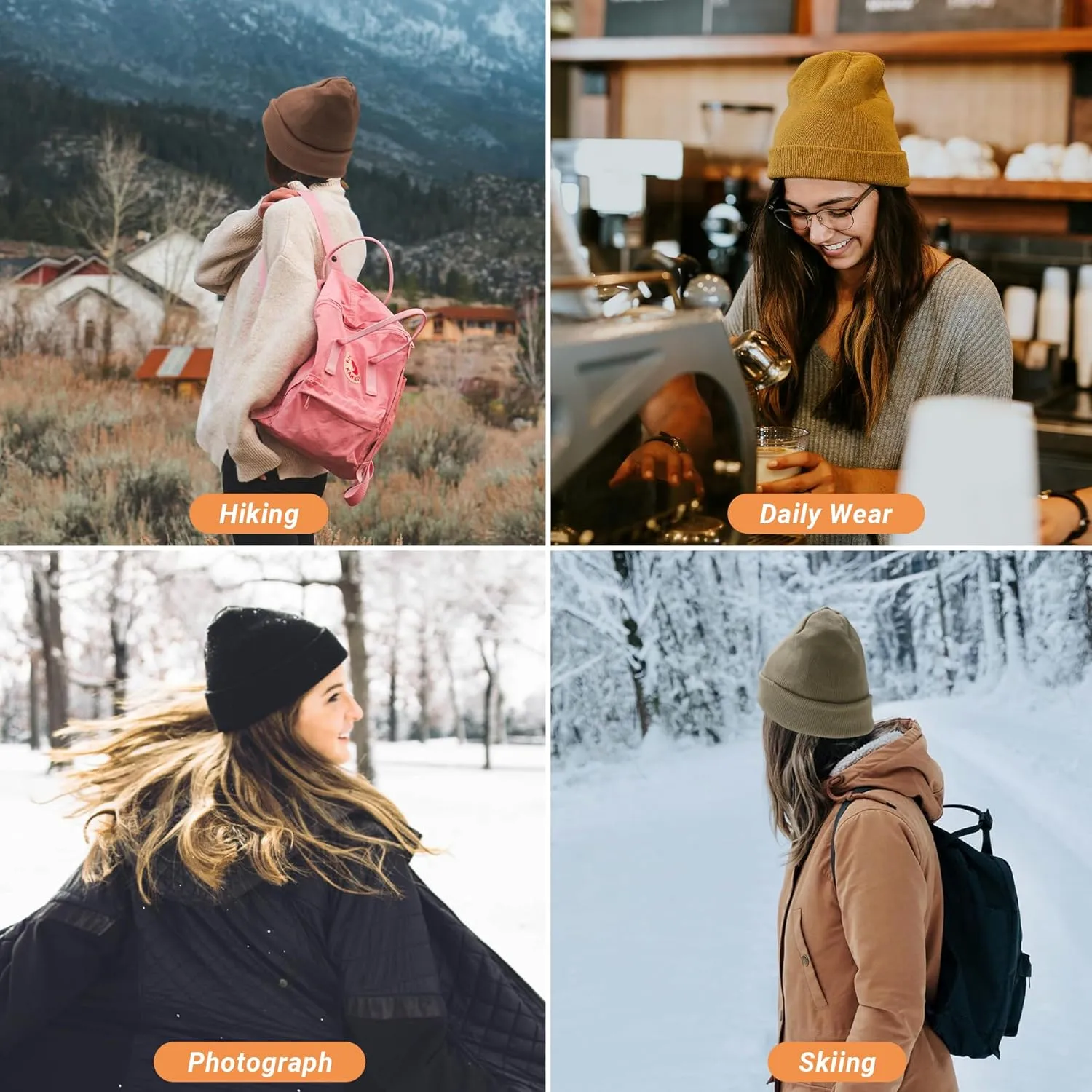 NPQQUAN Unisex Beanie Hats for Men Women Winter Knit Beanies