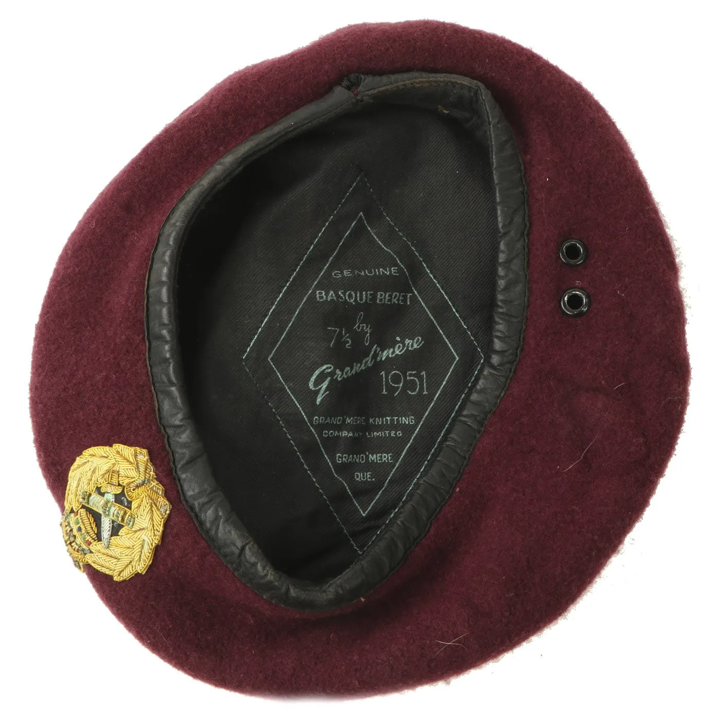 Original British Paratrooper Beret worn by Sean Connery as Maj. Gen. Roy Urquhart in "A Bridge Too Far"