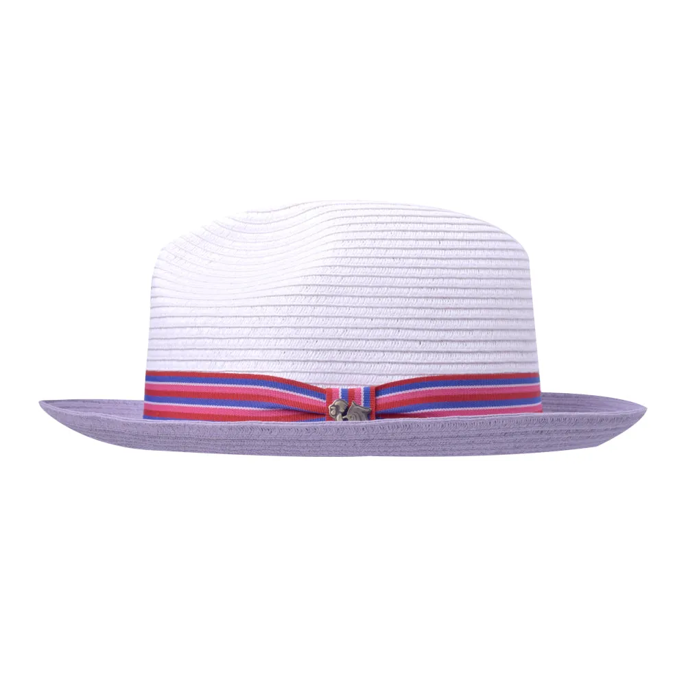 Orion Classic Brim Straw Fedora by Bigalli