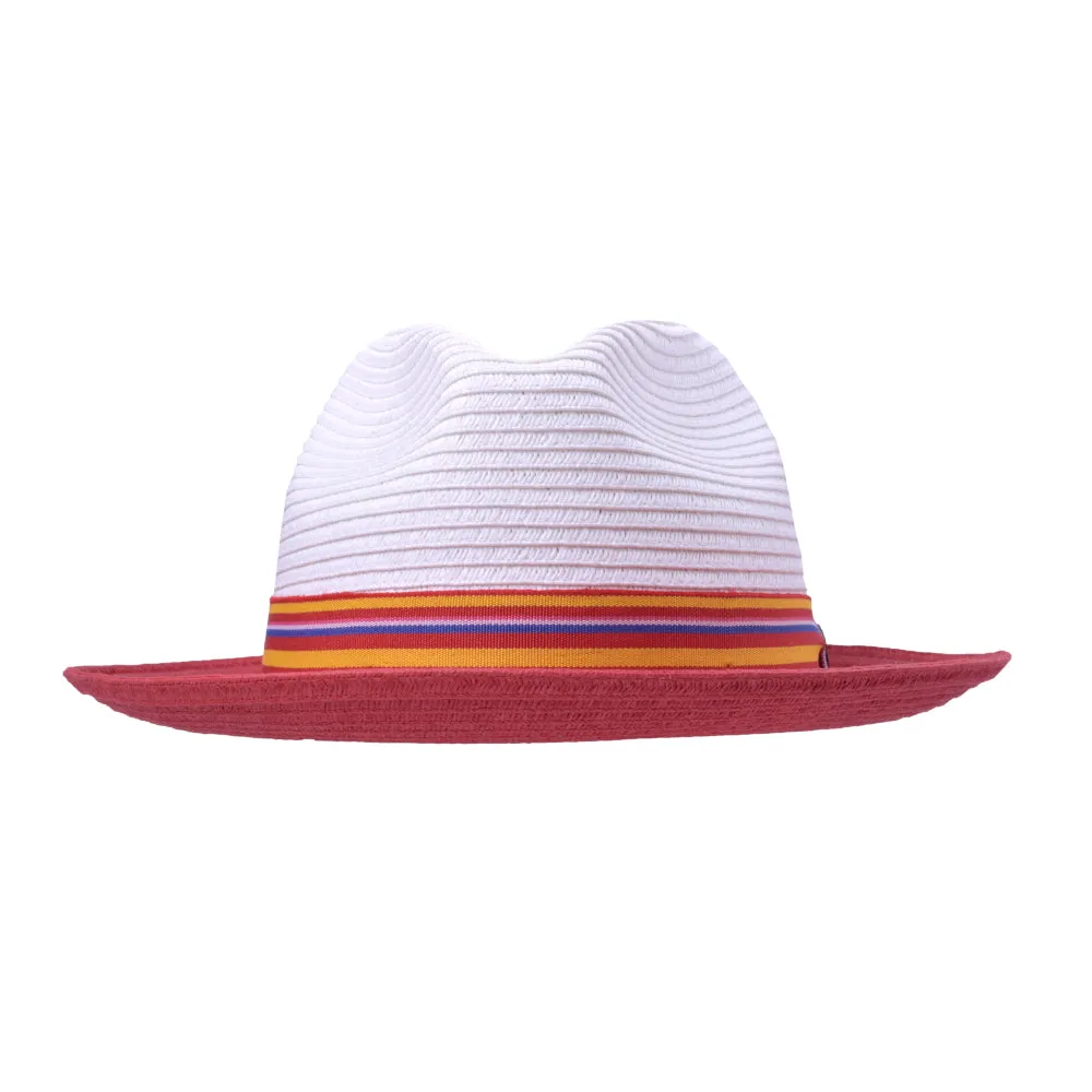 Orion Classic Brim Straw Fedora by Bigalli