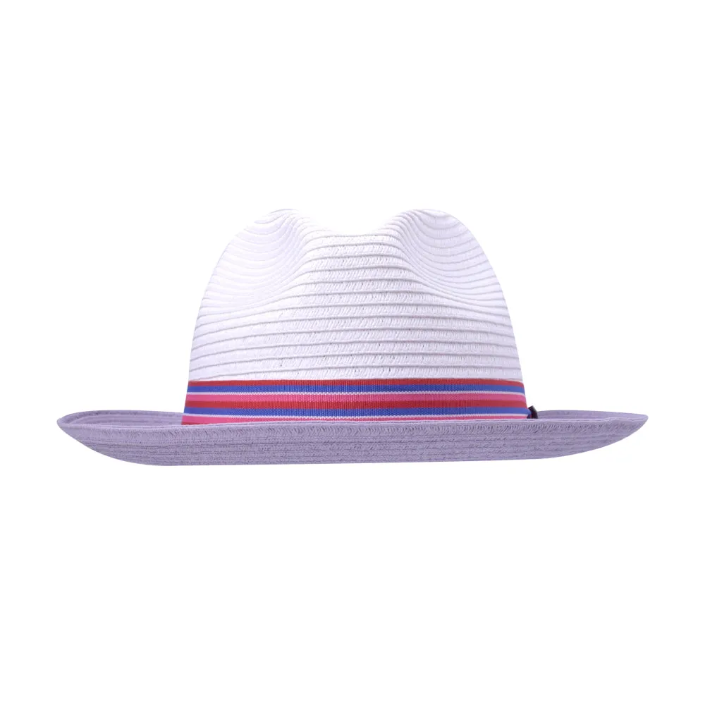 Orion Classic Brim Straw Fedora by Bigalli