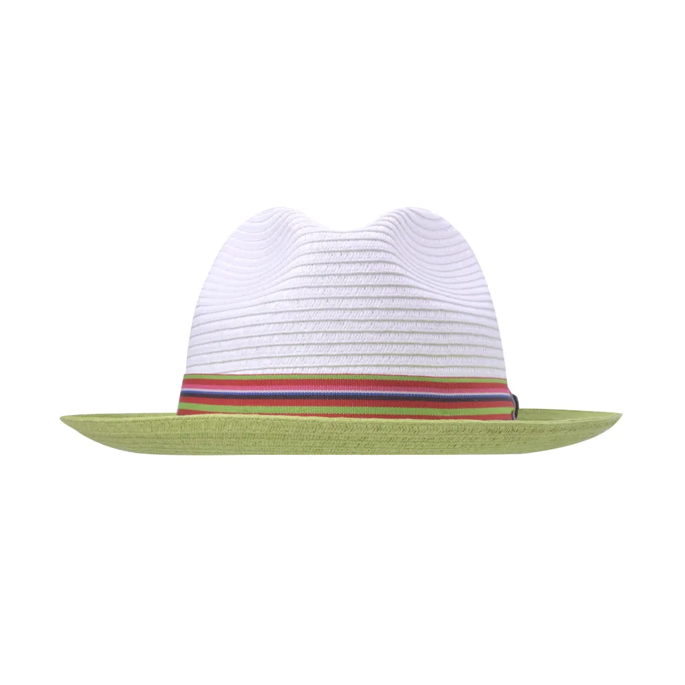 Orion Classic Brim Straw Fedora by Bigalli