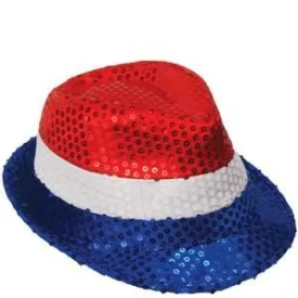 Patriotic Stripes LED Fedora