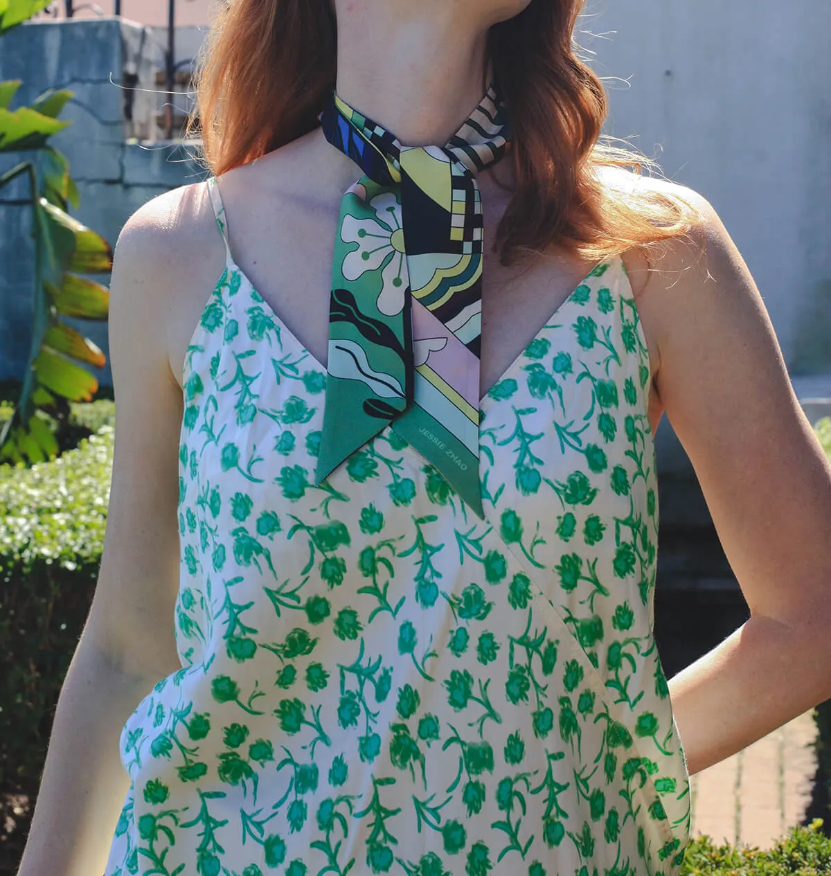 Silk Skinny Scarf Of Dreamlike