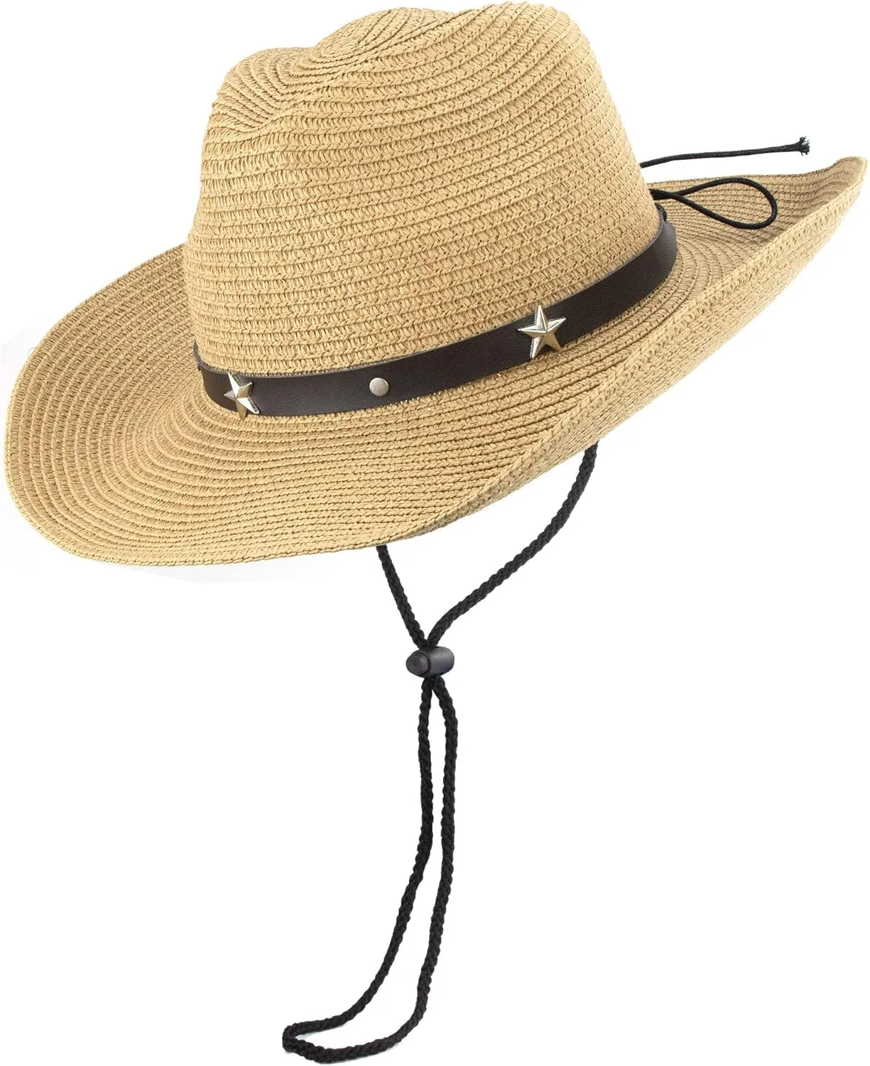 Straw Western Cowboy Hat for Toddler Girls Boys Summer Sun Hat Western Cowgirl for Kids 2-9Yrs