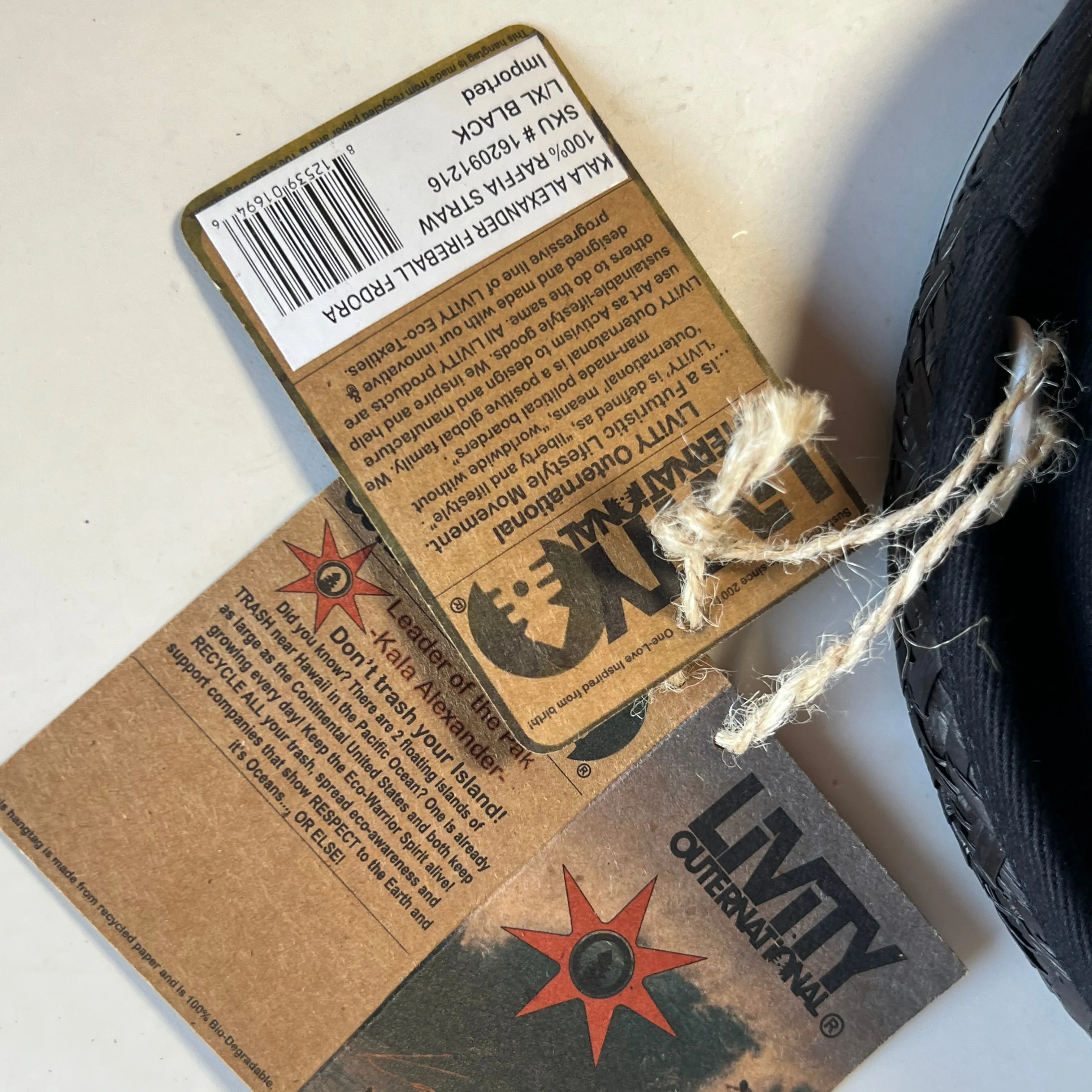Vintage Livity Kala Alexander Fireball Raffia Straw Fedora