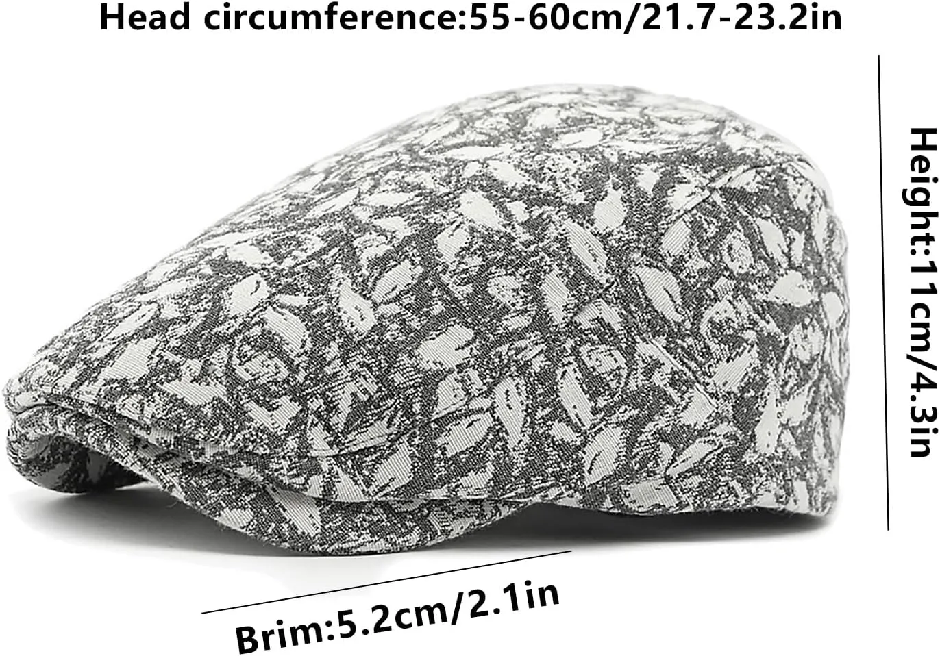 Womens Leopard Print Beret Hat Retro Newsboy Ivy Cap Cabbie Flat Cap