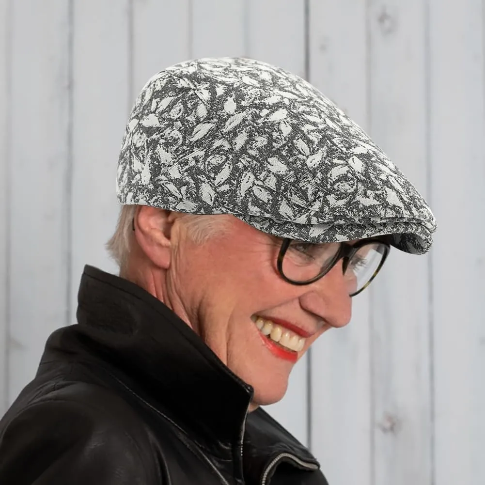 Womens Leopard Print Beret Hat Retro Newsboy Ivy Cap Cabbie Flat Cap